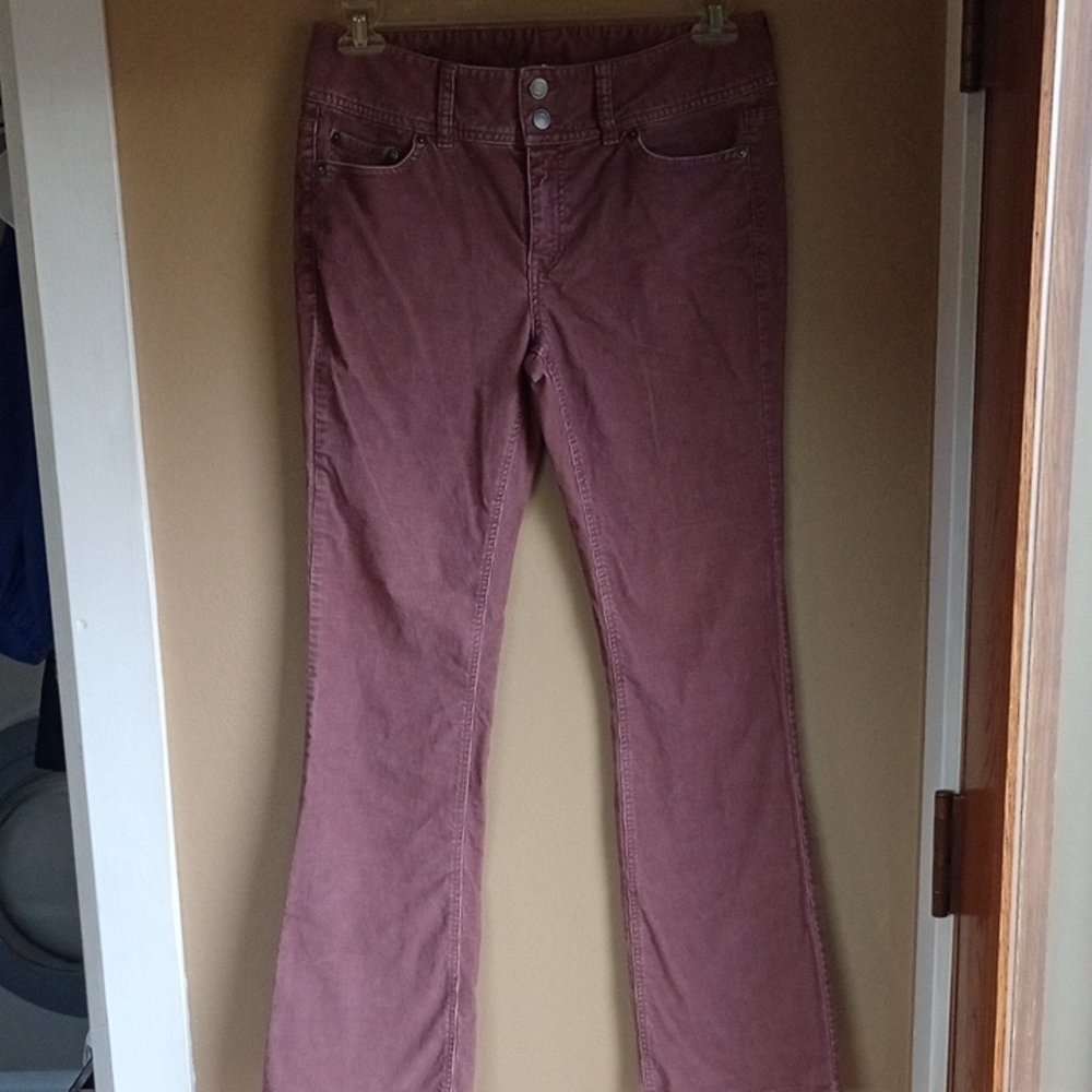 London Jeans Corduroy Straight Bootcut Mid Rise Size 8